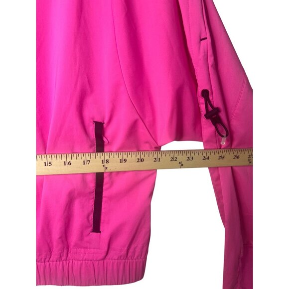 Adidas Tech Track Top Pink Primeblue Womens Medium Full-Zip Lightweight Jacket - Picture 5 of 16